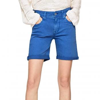 Pepe Jeans Bermuda Poppy Azul Mujer 24 Azul