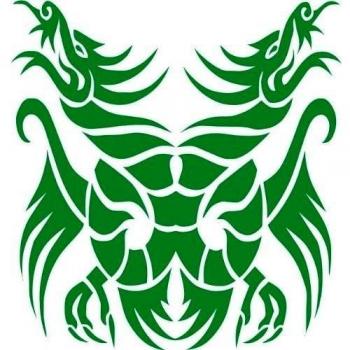 INDIGOS UG Vinilo Decorativo para Pared W101 Verde dragón 80x75 cm, 80x8x75 cm