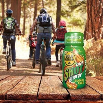 Goldnutrition One Shot Energy, Sabor Tropical, Energía instantánea, Paquete de 20