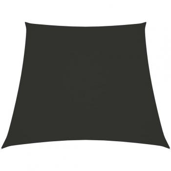 Toldo de vela trapezoidal de tela oxford gris antracita 2/4x3 m