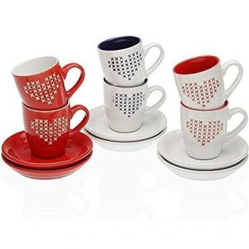 Versa, set 6 piezas cafe jada, linea servicio de mesa, tazas