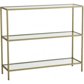 Consola Multiusos Dkerriga en Vidrio Oro 100x30h85 cm