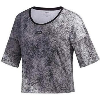 adidas W WMN Crop T Camiseta, Mujer, Griuno/Gricin/Negro, 2XS