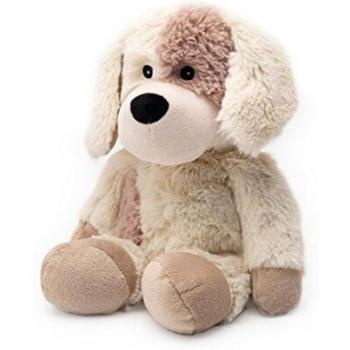 Soframar Cozy Plush Dog Hot Water Bottle - Cream 30 cm for Babies 6 Months and Up