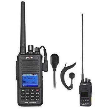 TYT Upgraded GPS MD-390 DMR Digital Radio, with GPS Function! Waterproof Dustproof IP67 Walkie Talkie, UHF Two-Way Radio, Transceiver Compatible with Mototrbo, with 2 Antenna & Headset