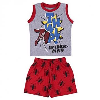 Pijama Corto Tirantes Spiderman Gris Talla 2A
