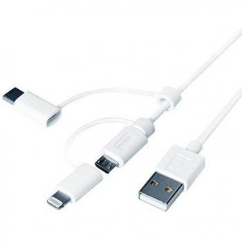 Cable USB LogiLink Plateado 1 m