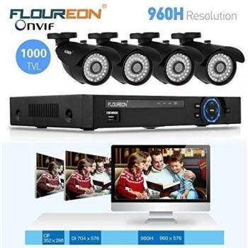 FLOUREON Cámaras de Vigilancia Kits CCTV