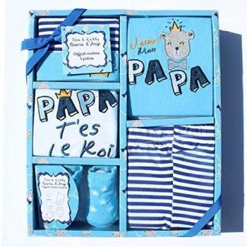 Tom & Kiddy - Estuche para nacimiento de Bisous de ángel, color azul