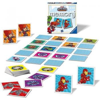 Ravensburger Marvel Avengers Super Hero Adventures Mini Memory Game - Juego de emparejamiento de imágenes para niños a partir de 3 años