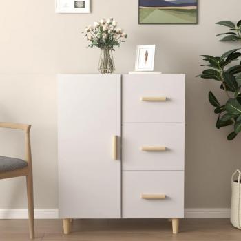 Armario aparador blanco de madera multicapa y contrachapada, dimensiones 69,5x34x90 cm
