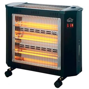 Stufa eléctrica de cuarzo 2000W con 4 elementos, ventilador y humidificador, 3 niveles de temperatura - DCG SA9624