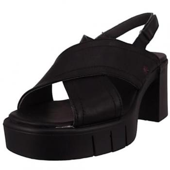 Sandalias de piel para mujer Art Eivissa 1990 negras con tacón de 8 cm