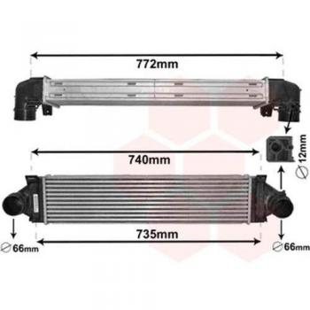 Intercooler Cargador VAN WEZEL 02004219 con Radiadores Internacionales