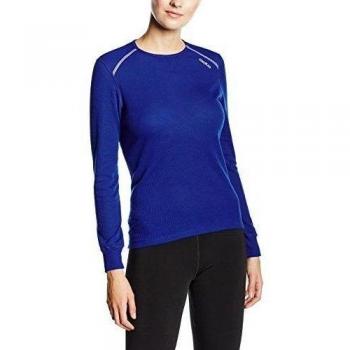 ODLO camiseta de manga larga para mujer, otoño/invierno, mujer, color Azul - añil, tamaño medium