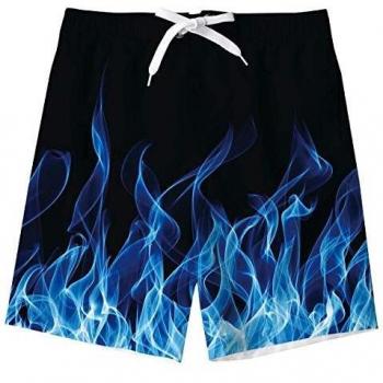 Spreadhoodie Niños Troncos de Natación 3D Llama Impresos Graciosa Secado rápido Deportes Correr fútbol Pantalones Cortos de Tablero de natación 8-10 Años