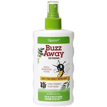 Quantum Health Buzz Away Extreme - DEET-free Insect Repellent, Essential Oil Bug Spray - Small Children and Up, Travel Friendly, 8 Fl Oz