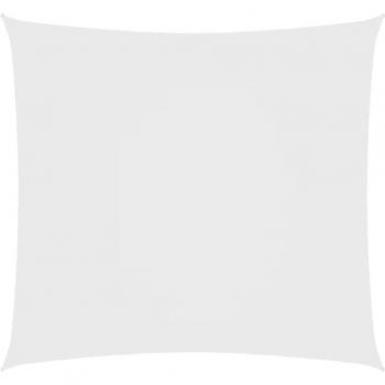 Toldo de vela cuadrado de tela oxford blanco 5x5 m