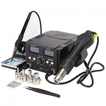 Z ZELUS 2 en 1 SMD Estación de Soldadura Digital 70W Soldador Electronica con 750W Pistola de Aire Caliente Kit del Soldador Electronica para Retrabajo Pantallas LED