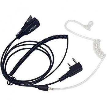 Coodio Kenwood Radio Auriculares 2 Pin Elite Micro-Auricular Micrófono [Tubo Acústico] Microfono Seguridad y Bodyguard Para Kenwood Baofeng Wouxun Transceptor