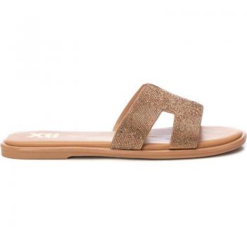 Sandalia de Mujer XTI 142811 en color Negro y Bronce, con diseño moderno, tacón cómodo, suela antideslizante y materiales de alta calidad