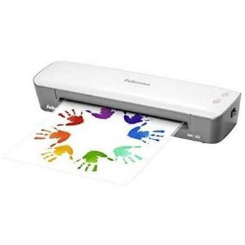 Fellowes Ion A3 - Plastificadora de documentos, 80 a 125 micras, para uso ocasional, libre de atascos, color blanco, 10 fundas de plastificar gratis