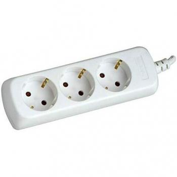 SILVER ELECTRONICS 9623 Regleta Tomas sin Interruptor, blanco, 3 enchufes / 1,5 metros