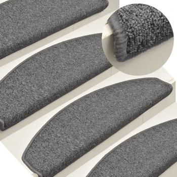Alfombras de Peldaños de Escalera vidaXL 15 uds 65x24x4 cm Color azul, Gris claro y azul, Gris oscuro