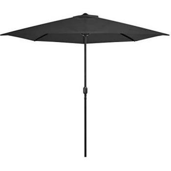 vidaXL Garden Parasol with Aluminium Pole Anthracite 300x155 cm Half