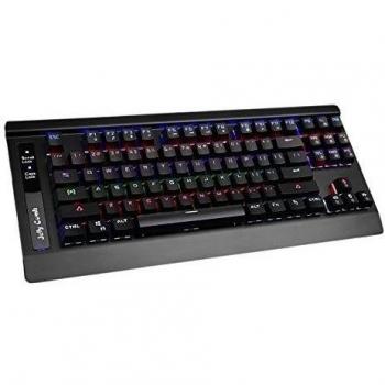 Jelly Comb Teclado mecánico QWERTY gaming juego Interruptor azul 87 Teclas anti-ghosting 6 Modos de luz de fondo