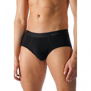 Mey Men's Casual Cotton Black Slip (6-Pack)