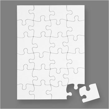 Puzzle Blanco 15x21 cm, 16 Piezas