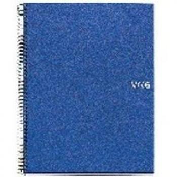 Miquelrius - Cuaderno Espiral Microperforado, Cubierta Polipropileno Opaco, Tamaño A4 210 x 297 mm, 4 Taladros, 150 Hojas de 70 g/m² y 6 Franjas de Color, Cuadrícula de 5 mm, color Azul