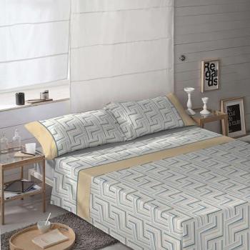 Juego de Sábanas Estampadas Escala 3 Piezas para Cama de 90 cm - 50% Algodón y 50% Poliéster, Extra Suave, Incluye Sábana Bajera y Fund