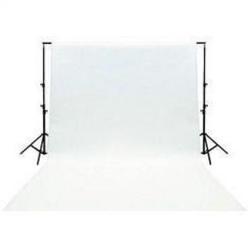 Ex-Pro 3 x 6 m de algodón de alta calidad fondo, fotografía con Rod bolsillo - Blanco