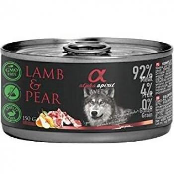 Alpha Spirit Canine Adult Cordero Pera Lata 12X150Gr 1800 g