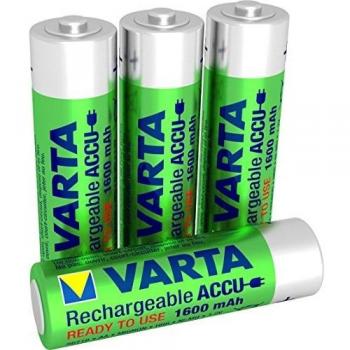 Varta ReadyToUse - Pack de 4 pilas recargables, NiMH, AA, 1600 mAh
