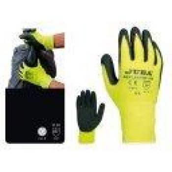 Juba - Guante poliamida recubrimiento latex rugoso amarillo talla 8