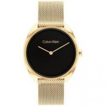 Reloj Analógico Adorn negro Calvin Klein para mujer, Mod. 25200271