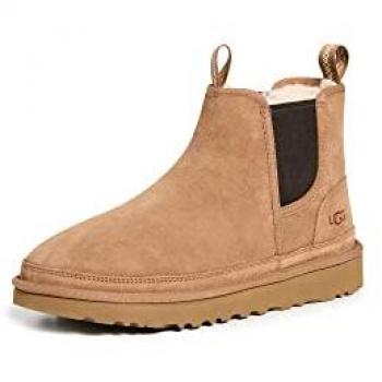 Botas Neumel Chelsea de Ante para Hombre con Forro de Lana - Marrón