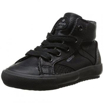 Victoria Bota Piel PU - Botas de Material sintético para niña Negro Negro 24