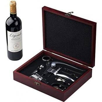 Cooko Abridor de Vino, Abrebotellas Sacacorchos, Set de Accesorios para Vino, 9 Piezas con Caja Regalo