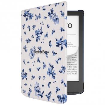 Pocketbook Funda Shell Series para Verse + Verse Pro - Patrón Flores Blanco Azul