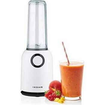 IKOHS Batidora de Vaso OSIT - Batidora de Vaso Individual para Smoothies y Batidos, 250 W, 400 ml, Portátil, Cuchillas de Acero Inoxidable, 230W, Libre de BPA, Diseño Exclusivo