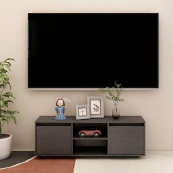 Soporte de TV de madera maciza de pino gris 110x30x40 cm