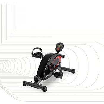 SportPlus minibicicleta estática, Ordenador de Entrenamiento, Sistema de Freno magnético, silencioso, 8 Niveles de Resistencia, Entrenador de piernas, homologado, SP-HT-0001