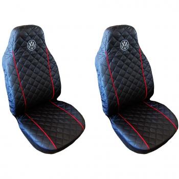 Funda de asiento para Volkswagen VW Golf Passat 2 3 4 5 Sharan Bora Polo Caddy, color negro y rojo