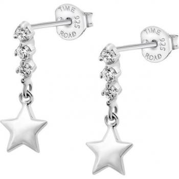 Pendientes Time Road WS03253 Estrella de Plata para Mujer