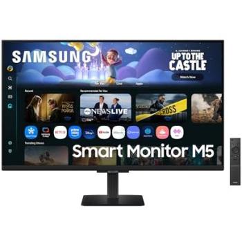 Monitor Samsung Smart M5 32 Full HD LED 60Hz VA HDR10 Gaming Hub WiFi Bluetooth
