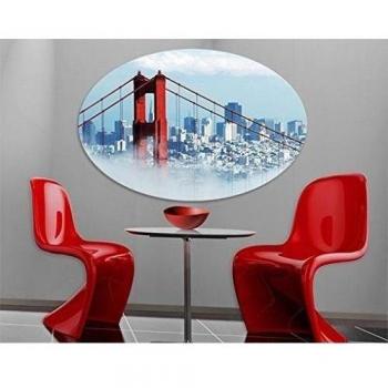 Apalis Cuadro de Lienzo Oval Good Morning, San Francisco!, Dimensions:150cm x 225cm